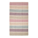 Cotton Chenille Striped Rug | 150cm x 95cm | Blue & Grey