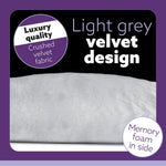 U Shaped Pregnancy Pillow, 135x75x20cm Shredded Memory Foam Full Body Maternity Cushion For Sleeping | U Shape | Light Grey