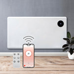 Wifi Smart Electric Radiator Panel Heater White Wall Mounted Or Floor Standing Bathroom Safe Timer And Thermostat | 1500w | White