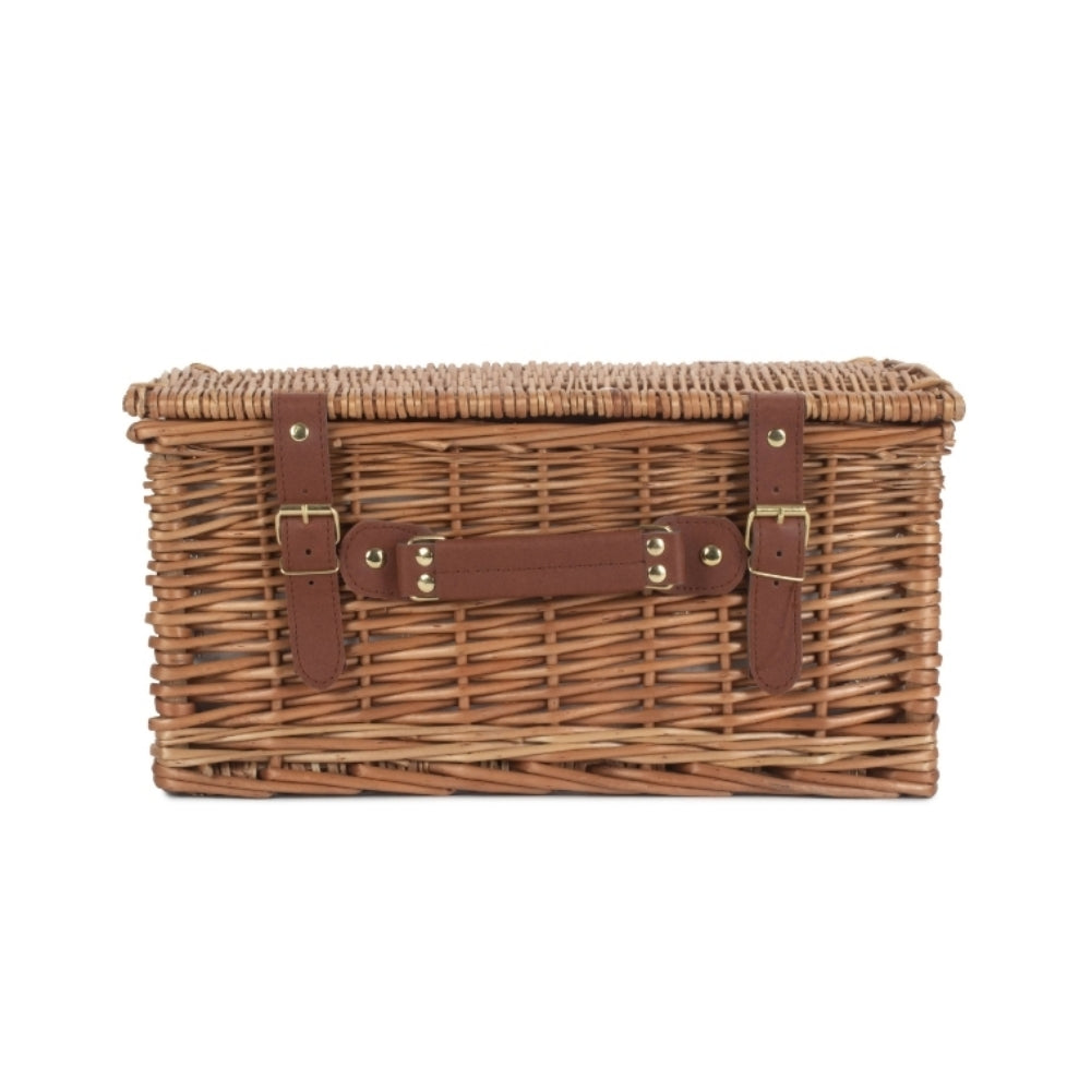 Green Tweed Classic Picnic Wicker Basket | 4 Person | Green