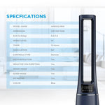 2-in-1 Bladeless Tower Fan With Hepa Filter For Air Purify