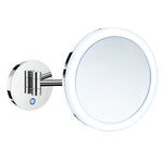 Chrome Shaving Make Up Mirror Dual Light Led 7x Magnify | Polished Chrome