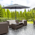 3m Patio Umbrella With Tilt And Crank | Dark Gray