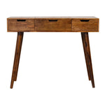 Solid Mango Wood Chestnut Foldable Mirror Table