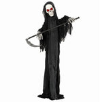 HOMCOM 72"/183cm Life Size Animated Grim Reaper Halloween Decoration