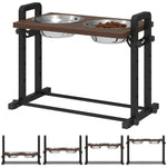 Raised Dog Bowls With 4 Heights Adjustable And 3 Adjustable Angles