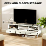 Tv Unit, Tv Cabinet For Up To 75", With Drawers, Shelves