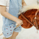 Stick Horse With Wood Wheels, Pony Neighing And Galloping Sounds | Brown
