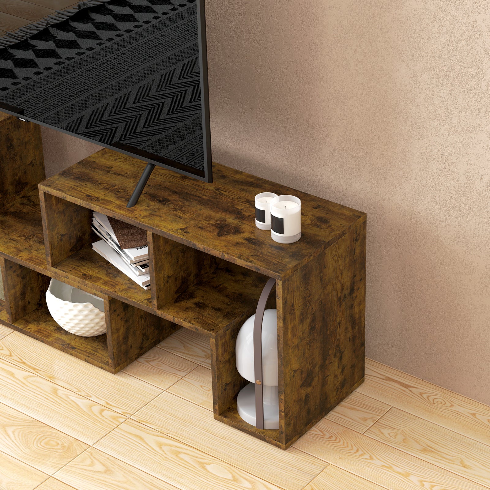 Tv Unit For Tvs Up To 75 Inches, Free Combination Tv Stand | Brown