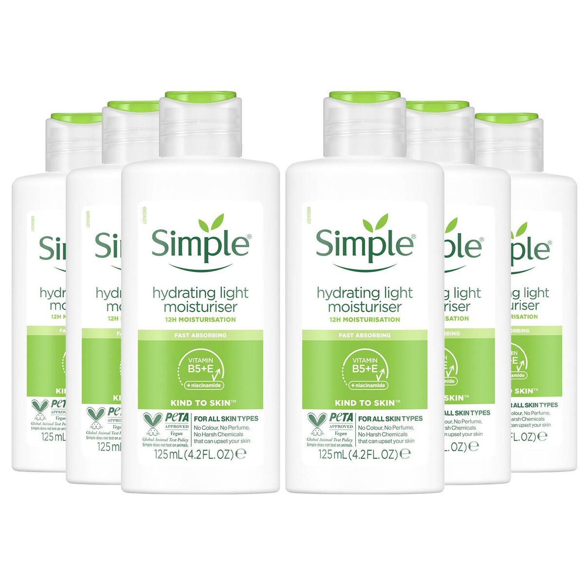 Hydrating Light Moisturiser For Sensit, 125ml, 6pk | Set of 6 | White