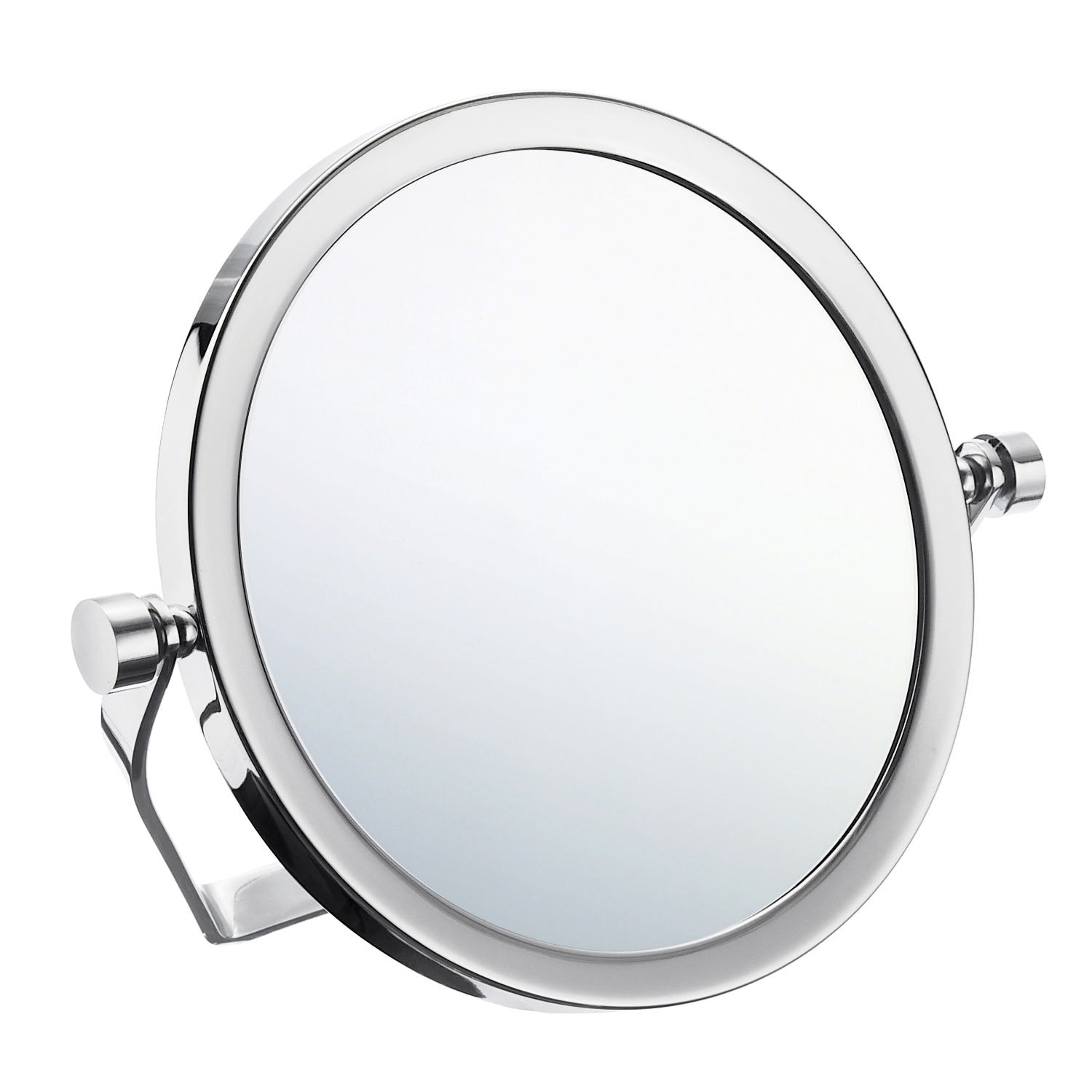 Chrome Two Sided Shaving Make Up Travel Mirror 5x Magnify | Polished Chrome