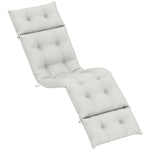 Sun Lounger Cushion Only, Garden Lounge Chair Cushion | Light Grey