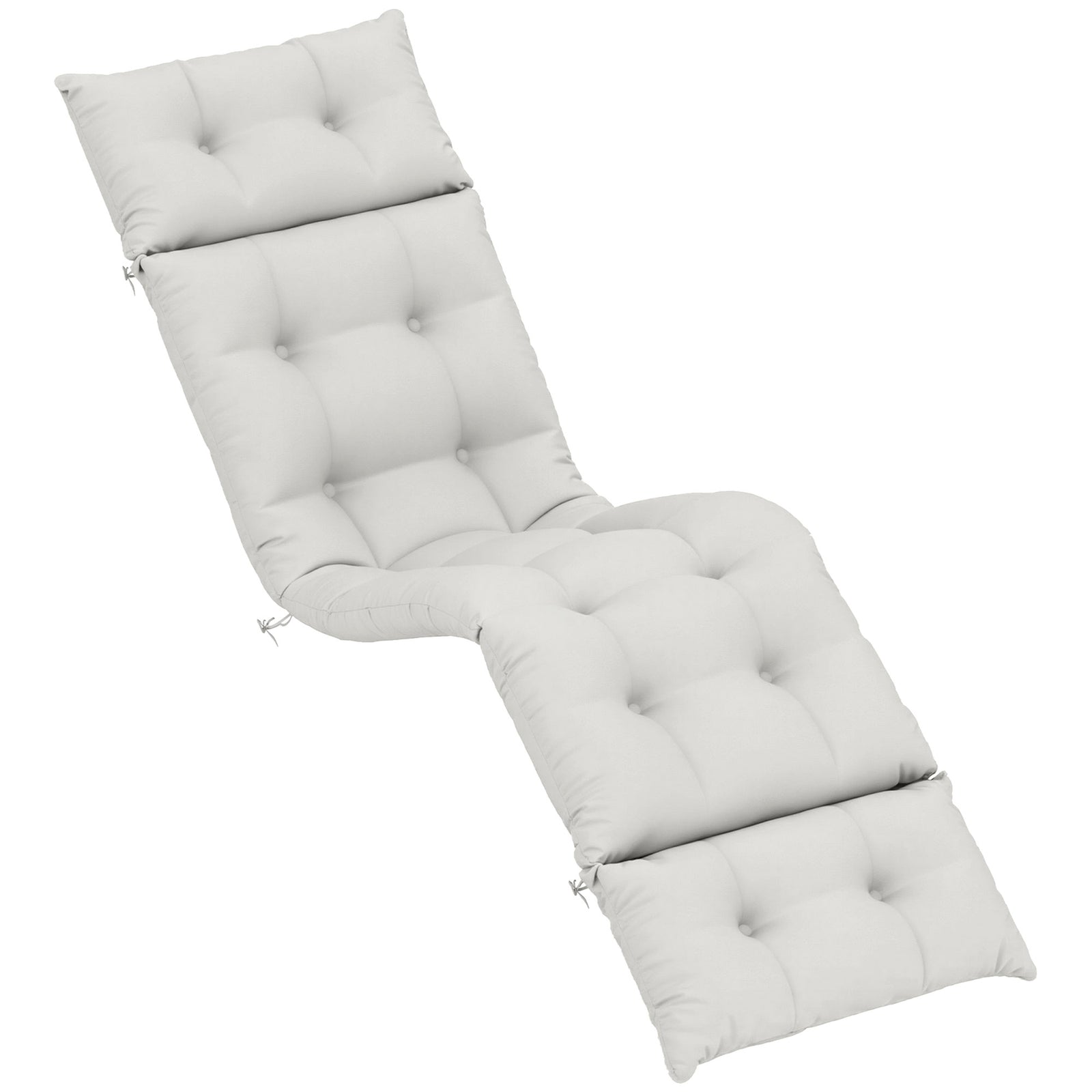 Sun Lounger Cushion Only, Garden Lounge Chair Cushion | Light Grey