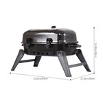 Portable Charcoal Bbq Grill – Outdoor Patio & Camping Stove With Large Cooking Area, Adjustable Charcoal Pan, Black