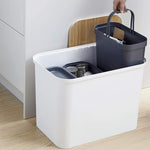Collect Recycling Solution Bin & Lid Gift Set 76 L, White/taupe/birch