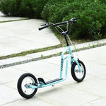 75-80cm Kids Kick Scooter W/ Adjustable Handlebar Inflatable Wheels | Blue