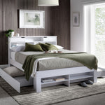 Fabio Wooden Storage Bed | King | White