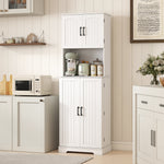 HOMCOM Storage Cabinet With Doors And Open Storage Shelf, White