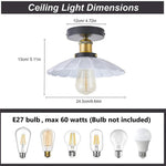 Bath Plus TB+ 2 Pack Flush Mount Ceiling Light E27 Scalloped Shade
