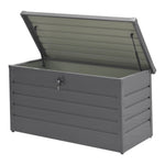 350l Metal Outdoor Garden Storage Box Lockable Weatherproof Organizer