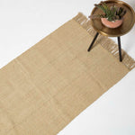 Zaphyr Natural Handwoven Jute Rug With Tassels | 120cm x 80cm | Natural
