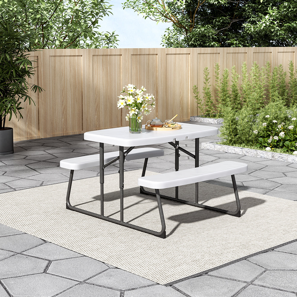 Foldable Picnic Table And Bench Set For Kids