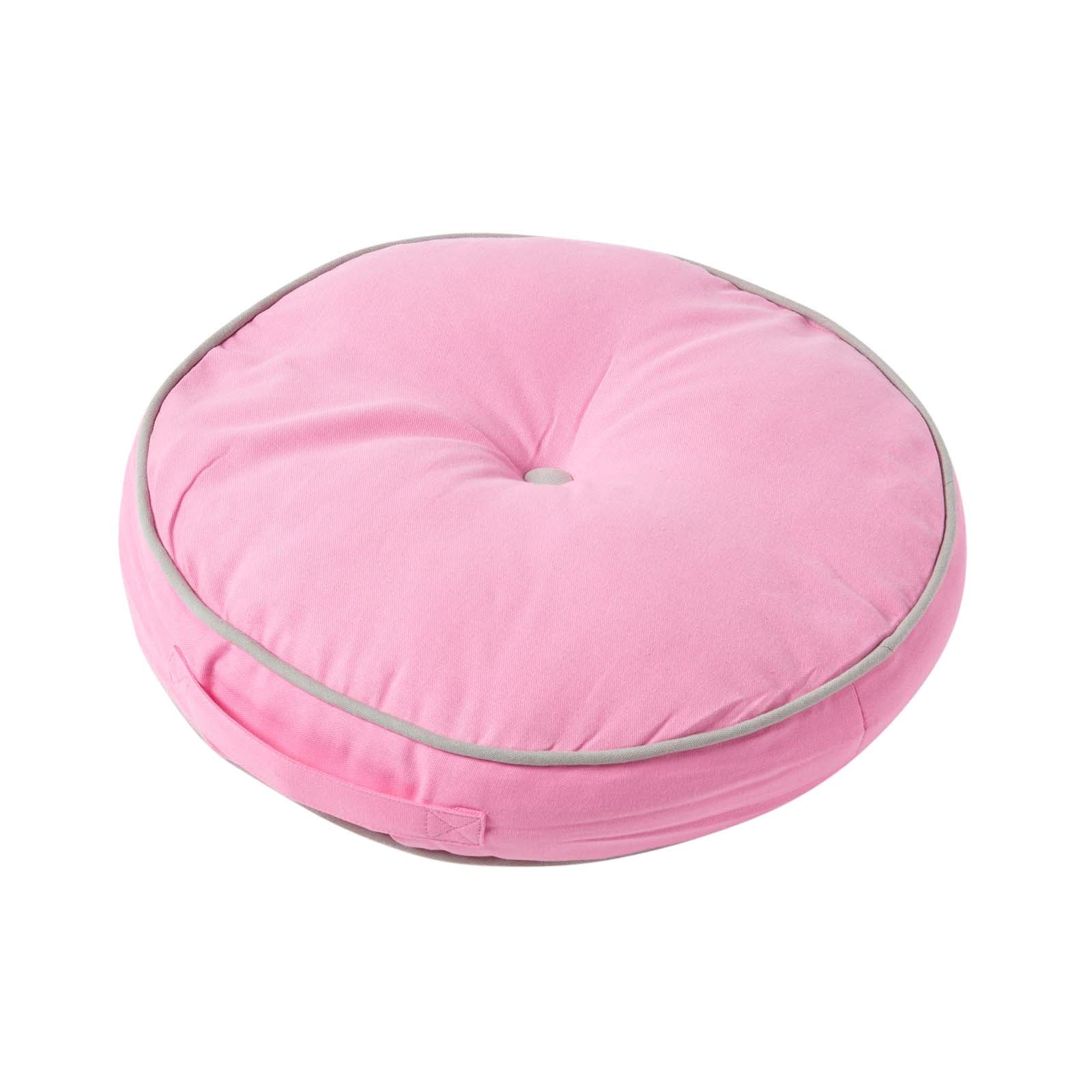 Round Plain Floor Cushion | 43cm x 43cm | Pink