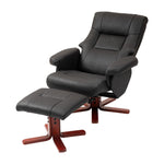 135 Degree Reclining Armchair With Footstool For Living Room | One Size | Black