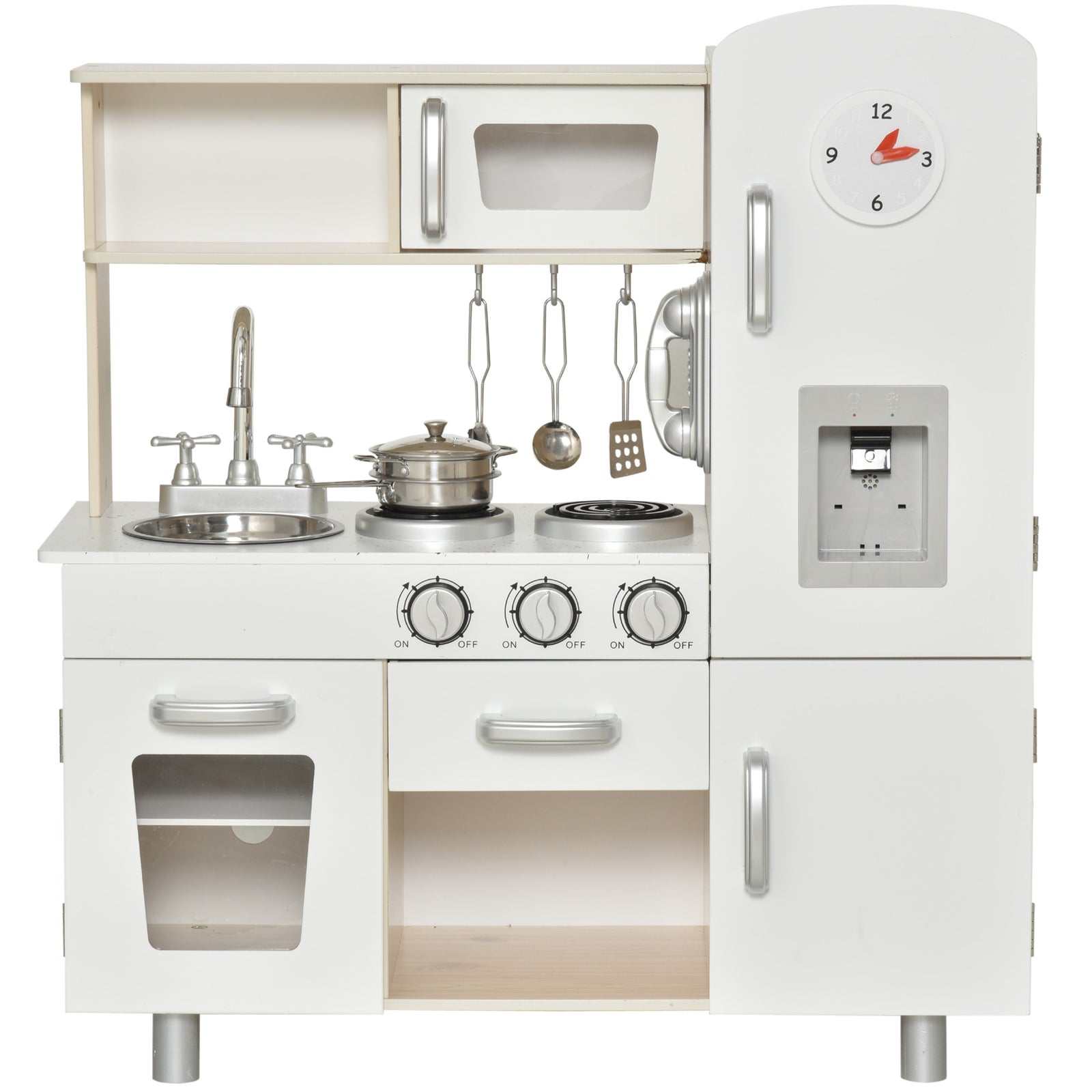Luxury Kitchen Playset With Accessories Pretend Set White