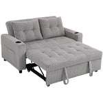 2 Seater Sofa Bed, Click Clack Pull Out Bed Settee | Light Grey