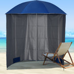 Fishing Umbrella With Side Canopy | Blue