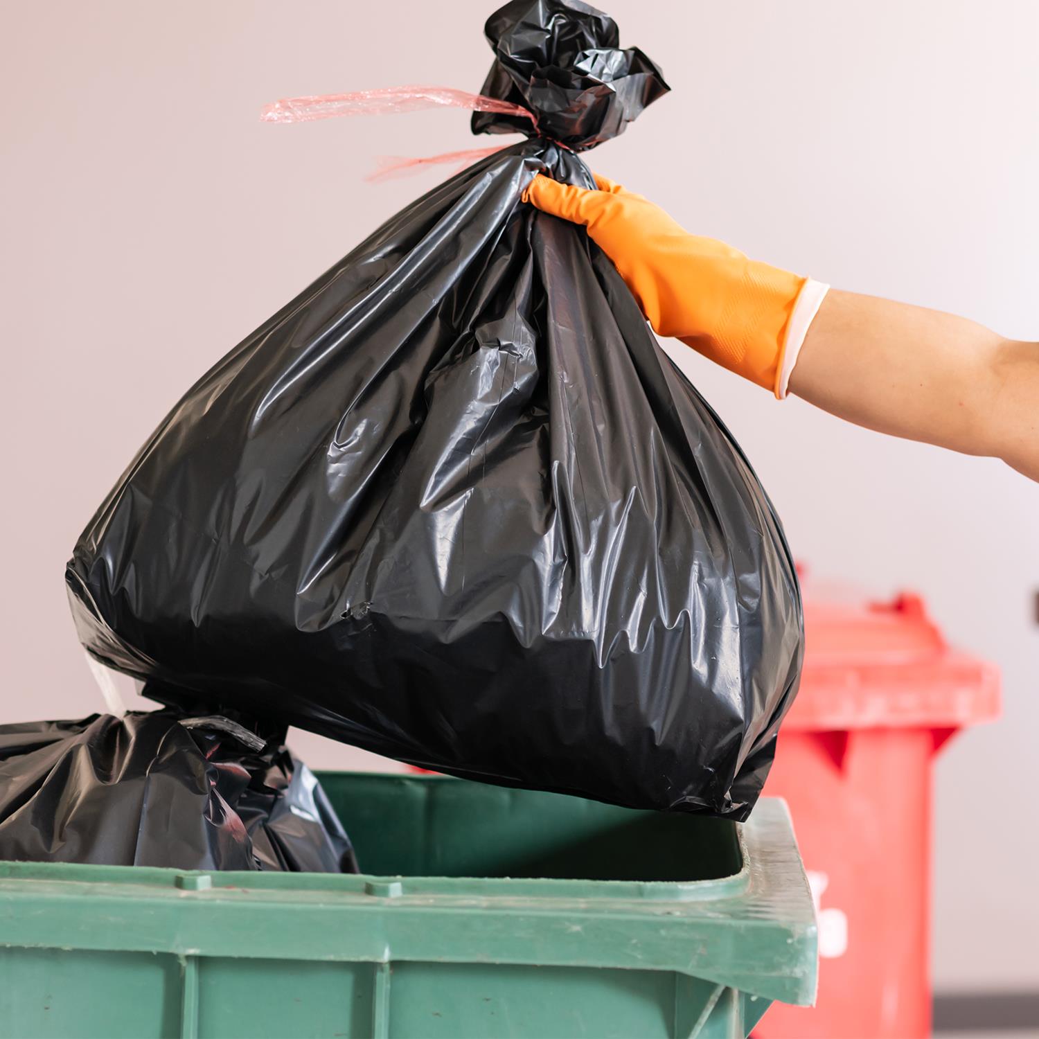 Tidyz 50 Black Refuse Sacks Bin Bags, 50l
