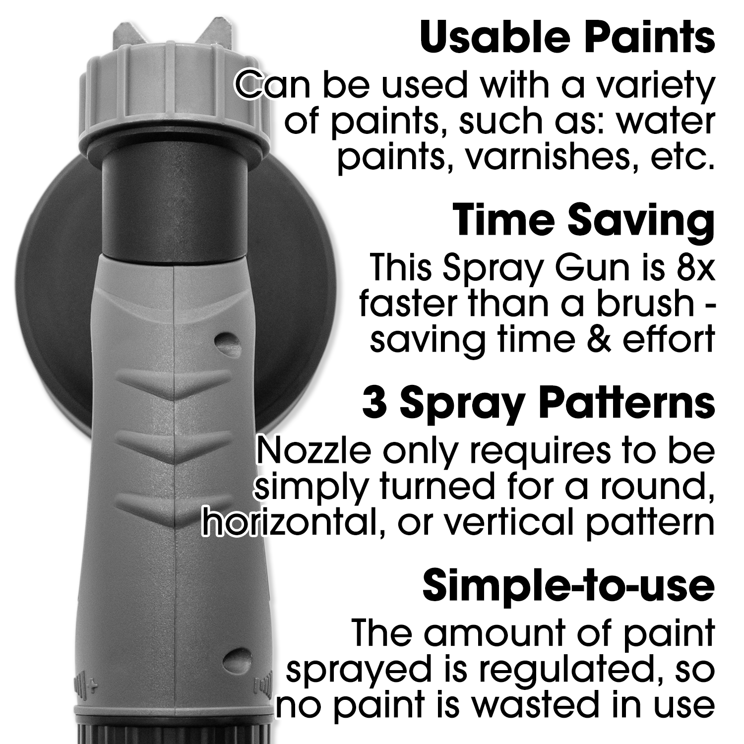 Electric Paint Sprayer 650w, Hvlp Hand Held Fence Spray Gun 800ml Container