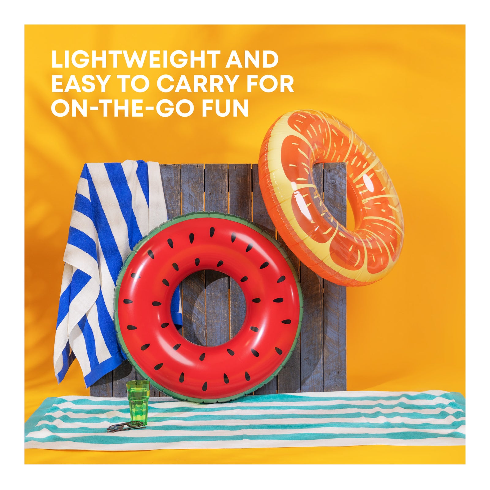 Inflatable Orange Swim Ring 90cm | One Size | Orange