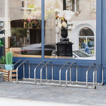 Bike Rack Floor Stand 4 Racks Silver