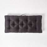 Faux Suede 2 Seater Booster Cushion | 50cm x 100cm | Black