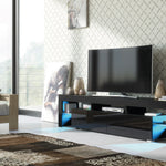 Nova Tv Unit 200cm With Led Lights | Black