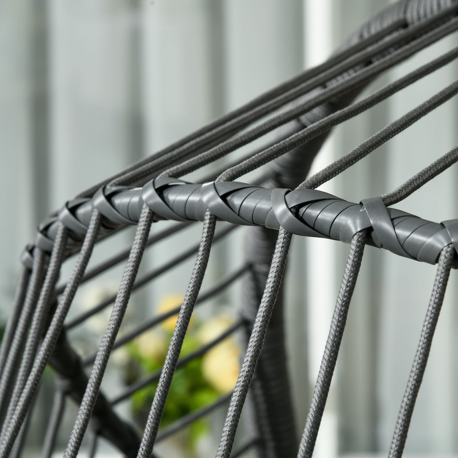 Egg Chair With Metal Stand,foldable Basket ,cup Holder,rope