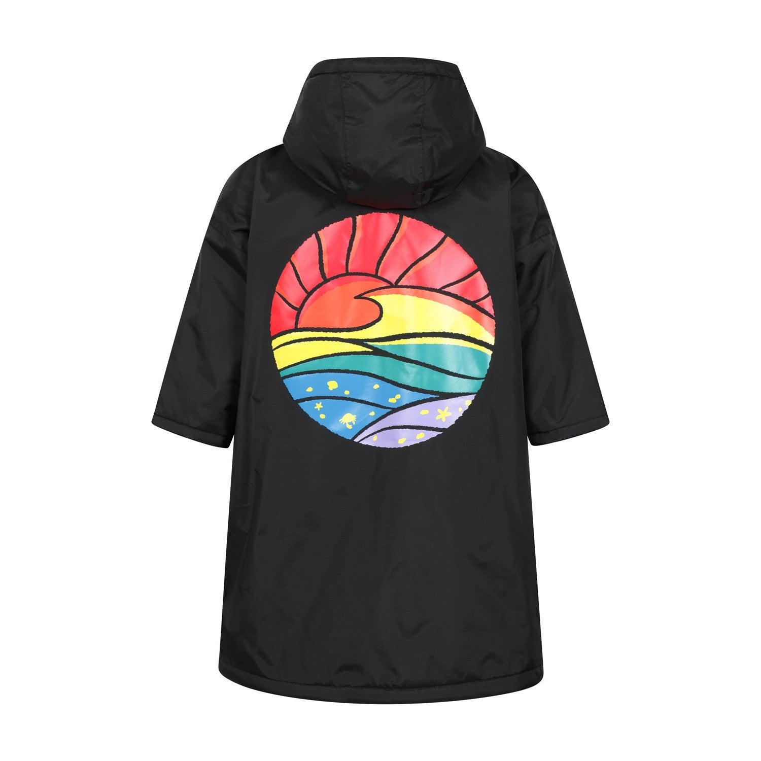 Childrens/kids Tidal Waterproof Robe | Large | Black