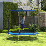 Steel Frame Trampoline With Enclosure Net And Edge Cover | Large | Blue