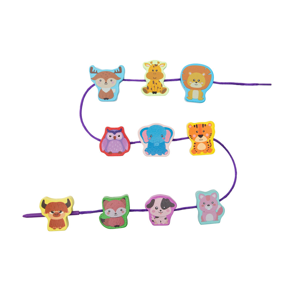 Wooden Animals Stacking Toys Balance Block Game For Toddlers