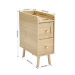 Breeins Modern Mdf Bedside Table With 2 Drawers