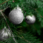 36 Pieces Xmas Ball Ornament Christmas Tree Deluxe Bauble Set | Silver