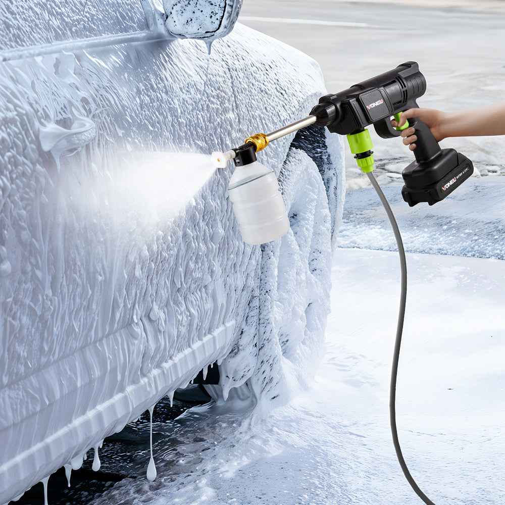 Electric Handheld Pressure Washer Cleaner With 2 Batteries | Black