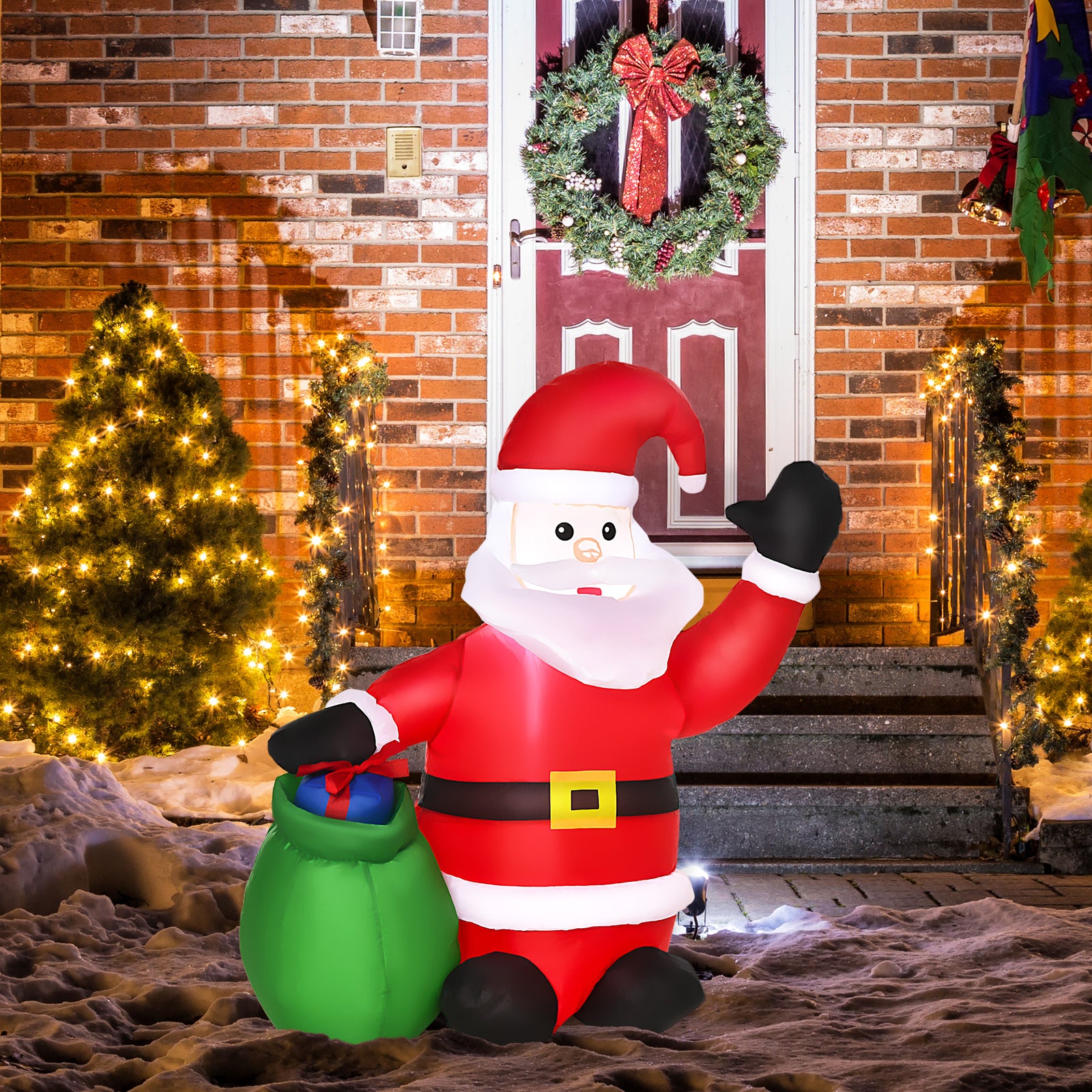 4ft Inflatable Christmas Santa Claus Led Lighted Yard