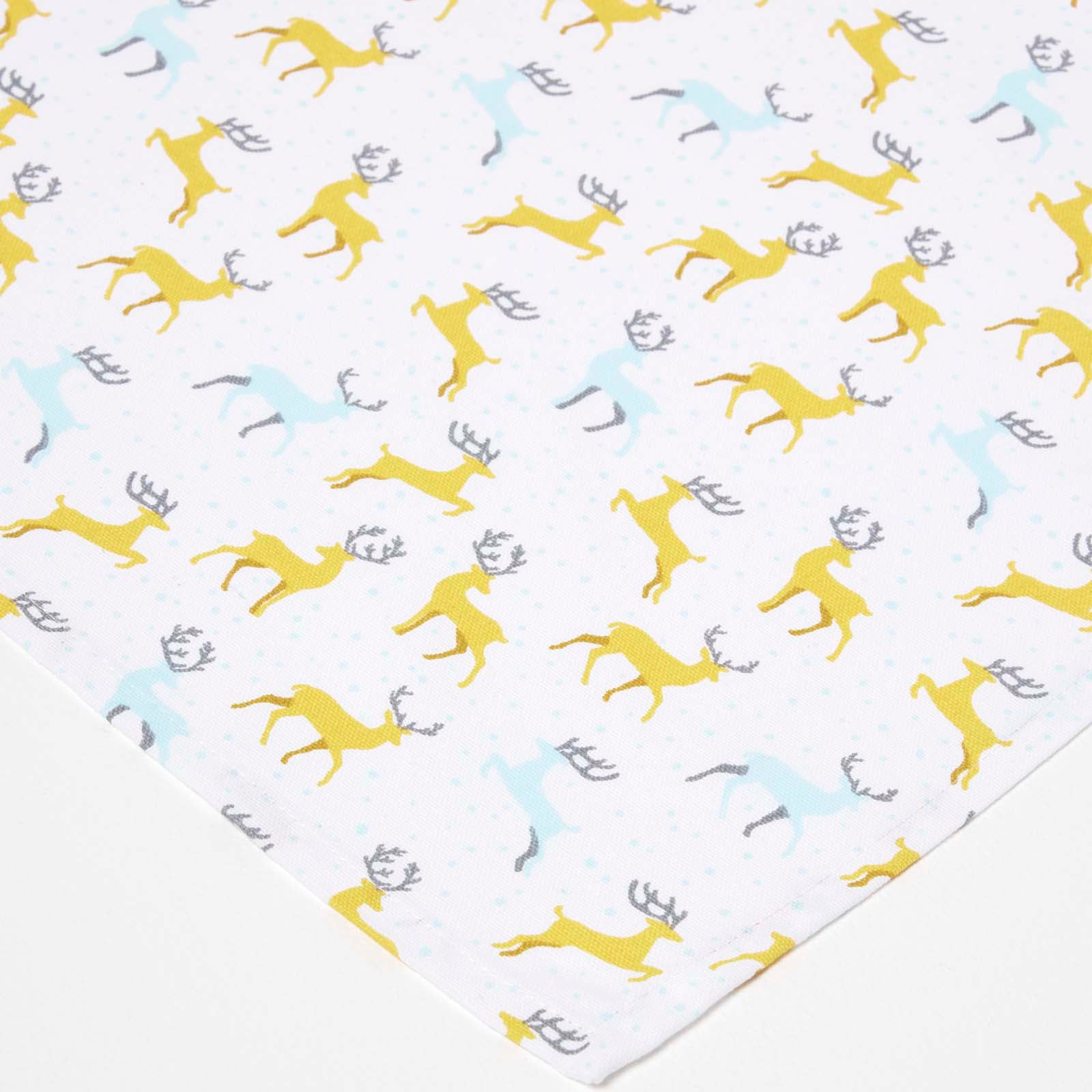 Majestic Stag Grey Christmas Napkins, Set Of 4