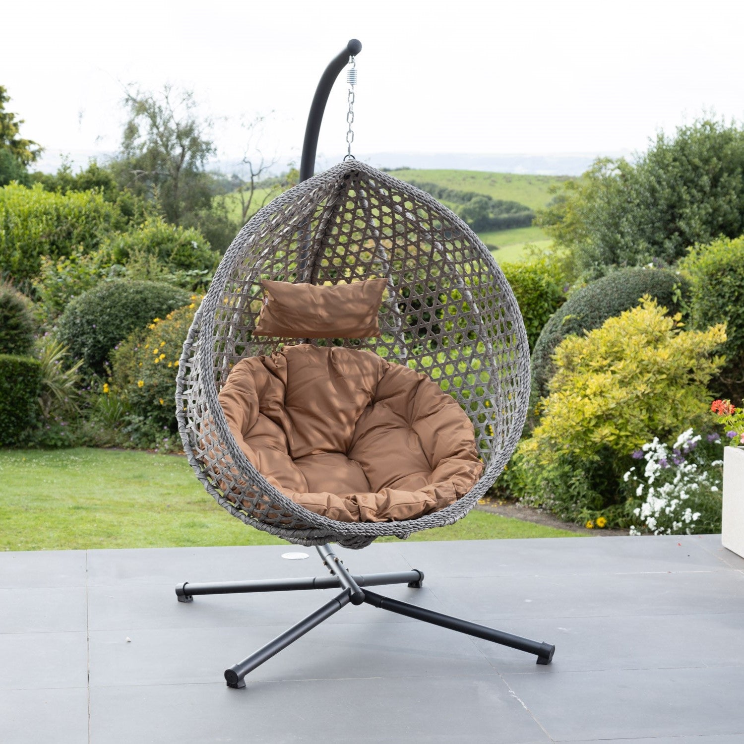Ibstone Swing Egg Pod Chair | Brown