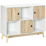 Bookcase Display Cabinet With 6 Storage Cubes Living Room | One Size | Natura