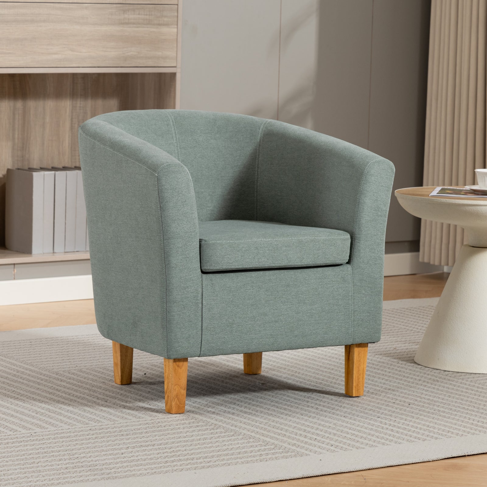 Millie Fabric Accent Chair | Duck Egg
