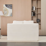 Corduroy Chaise Lounge Sofa Bed | Beige